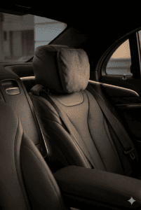 Premium VIP transfer Milan - Mercedes S-Class executive car interior details