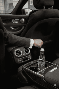 Professional chauffeur service Milan - Mercedes E-Class interior for airport transfers